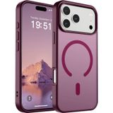 URUCHI Güçlü Manyetik Telefon Kılıfı, [Mag-Safe ile Uyumlu] [Askeri Düzey Düşme Koruması] [Güçlü Silikon Kenarlar] İnce Yarı Saydam Mat Koruyucu Kılıf (Mürdüm, iPhone 17 Pro Max)