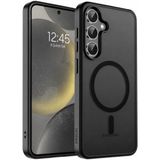URUCHI Güçlü Manyetik Telefon Kılıfı, [Mag-Safe ile Uyumlu] [Askeri Düzey Düşme Koruması] [Güçlü Silikon Kenarlar] İnce Yarı Saydam Mat Koruyucu Kılıf (Siyah, Samsung S25 FE)
