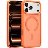 URUCHI Güçlü Manyetik Telefon Kılıfı, [Mag-Safe ile Uyumlu] [Askeri Düzey Düşme Koruması] [Güçlü Silikon Kenarlar] İnce Yarı Saydam Mat Koruyucu Kılıf (Turuncu, iPhone 17 Pro Max)