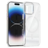 URUCHI iPhone 16 ile uyumlu MagSafe Şeffaf Kılıf – Dört Köşe Darbe Koruması, Metal Kamera Çerçevesi ve Tuşlar, Sararmaya Dayanıklı Şeffaf Arka Yüzey, Platinum Serisi, Beyaz