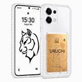 URUCHI Kartlıklı Crystal Şeffaf Kılıf Redmi Note 13 Pro 4G için, [Sararma Önleyici] [Kamera Koruma] [Kart Bölmeli] Şeffaf Şok Geçirmez Koruyucu İnce Kapak