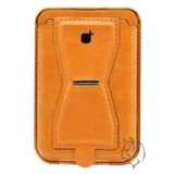 Uruchi Mag-Safe Cüzdan – iPhone 12/13/14/15/16 Serileri için Manyetik Kartlık, Güçlü Mıknatıs, RFID Koruma, Premium Deri, 3 Kart Kapasiteli, Şık & Hafif Tasarım (Turuncu Pro 2, Modern)