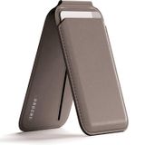 Uruchi Mag-Safe Cüzdan – iPhone 12/13/14/15/16/17 Serileri için Manyetik Kartlık, Güçlü Mıknatıs, RFID Koruma, Premium Deri, 3 Kart Kapasiteli, Şık & Hafif Tasarım (Çöl Titanium, Modern)
