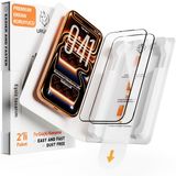 URUCHI Premium iPhone 17 Ekran Koruyucu 2'li Paket, Ultra HD Netlik & İnce Siyah Çerçeve, 9H+ Kırılmaz Cam, Tam Kaplama, UltraFit Kurulum Aparatı ile