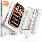 URUCHI Premium iPhone 17 Pro Ekran Koruyucu 2'li Paket, Ultra HD Netlik & İnce Siyah Çerçeve, 9H+ Kırılmaz Cam, Tam Kaplama, UltraFit Kurulum Aparatı ile
