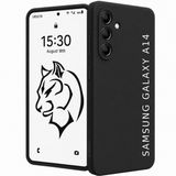 URUCHI Samsung A14 ile Uyumlu Kılıf, İçi Kadife Kaplamalı İnce Sıvı Silikon Kapalı Kamera Tam Koruma Yumuşak Silikon Kapak, Siyah
