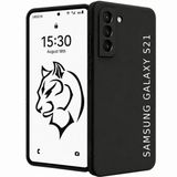 URUCHI Samsung S21 ile Uyumlu Kılıf, İçi Kadife Kaplamalı İnce Sıvı Silikon Kapalı Kamera Tam Koruma Yumuşak Silikon Kapak, Siyah