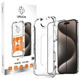 URUCHI Samsung S23 Plus İle Uyumlu Hizalama Aparatlı ve Takılırken Camın Altında Kesinlikle Toz Bırakmayan Darbelere Karşı Ekstra Güçlü Ekran Koruyucu Cam