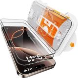 URUCHI URUCHI iPhone 14 Pro İle Uyumlu PREMIUM [2'li Paket] Hizalama Aparatlı ve Takılırken Camın Altında Kesinlikle Toz Bırakmayan Darbelere Karşı Ekstra Güçlü Ekran Koruyucu Cam