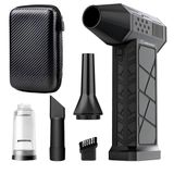 URUCHI X3 2026 Şarjlı Hava Üfleyici & Vakum – Gerçek 130000 RPM, 8000mAh Batarya, 3 Kademeli Turbo Toz Üfleyici ve Çekici, Bilgisayar, Klavye, Ev, Araç ve Dış Mekan Kullanımı, Çantalı