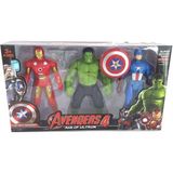 Ürün Sarayı Avengers 4 Büyük Figür Seti 3 Lü Hulk Captain America Ironman Oyuncak Süper Kahramanlar - Renkli