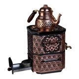 Ürünpazarı Nostaljik Jelli Bakır Çay Semaveri + Demlik 3 L Kapasite ile Şık Bakır Tasarım