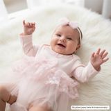 Ürünya Mevlüt Kına Düğün Abiye Kız Bebek Tüllü Zıbın Elbise 3-12 Ay - 6 Ay - Pembe