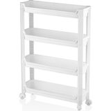 Urve UR-3587 Rafty Sepet Organizer Düzenleyici 465X145X670MM 4 Katlı Tekerlekli Raf Ünitesi