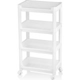 Urve UR-3599 Rafty Geniş Sepet Organizer Düzenleyici 355X220X670MM 4 Katlı Tekerlekli Raf Ünitesi