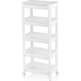 Urve UR-3600 Rafty Geniş Sepet Organizer Düzenleyici 355X220X850MM 5 Katlı Tekerlekli Raf Ünitesi