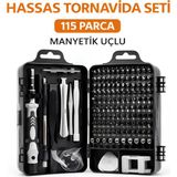 URZ 115 Parça Manyetik Uçlu Hassas Tornavida Seti