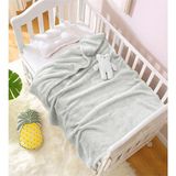 Urz Store Peluş Bebek Battaniyesi Yenidoğan Welsoft Bebek Arabası Beşik Puset Kundak Battaniye 120X100 cm - Gri