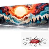 Urzuva Aurora Rise 90X40 4mm Kalınlık Premium Gaming Oyuncu Mousepad, Anti Slip Xxl Mouse Pad - Çok Renkli