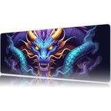 Urzuva Azure Dragon 80X30 3mm Kalınlık Premium Gaming Oyuncu Mousepad, Anti Slip Xxl Mouse Pad - Çok Renkli