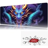 Urzuva Azure Dragon 90X40 4mm Kalınlık Premium Gaming Oyuncu Mousepad, Anti Slip Xxl Mouse Pad - Çok Renkli
