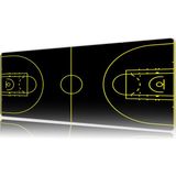 Urzuva Basketbol Sahası 70X30 3mm Kalınlık Premium Gaming Oyuncu Mousepad, Xxl Mouse Pad - Çok Renkli