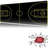 Urzuva Basketbol Sahası 90X40 4mm Kalınlık Premium Gaming Oyuncu Mousepad, Xxl Mouse Pad - Çok Renkli