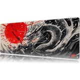 Urzuva Blood And Ink 80X30 3mm Kalınlık Premium Gaming Oyuncu Mousepad, Anti Slip Xxl Mouse Pad - Çok Renkli