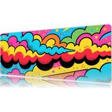 Urzuva Boomclouds 80X30 3mm Kalınlık Premium Gaming Oyuncu Mousepad, Anti Slip Xxl Mouse Pad - Çok Renkli