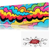 Urzuva Boomclouds 90X40 4mm Kalınlık Premium Gaming Oyuncu Mousepad, Anti Slip Xxl Mouse Pad - Çok Renkli