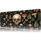 Urzuva Botanic Bones 80X30 3mm Kalınlık Premium Gaming Oyuncu Mousepad, Anti Slip Xxl Mouse Pad - Çok Renkli
