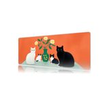 urzuva Cat Portraits 70X30 3MM Kalınlık Premium Gaming oyuncu mousepad, Anti Slip XXL mouse pad