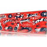 Urzuva Catstronomy 80X30 3mm Kalınlık Premium Gaming Oyuncu Mousepad, Anti Slip Xxl Mouse Pad - Çok Renkli