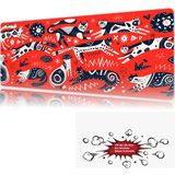 Urzuva Catstronomy 90X40 4mm Kalınlık Premium Gaming Oyuncu Mousepad, Anti Slip Xxl Mouse Pad - Çok Renkli