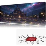 Urzuva Celestial Castle 90X40 4mm Kalınlık Premium Gaming Oyuncu Mousepad, Anti Slip Xxl Mouse Pad - Çok Renkli