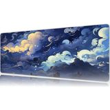 Urzuva Celestial Night 80X30 3mm Kalınlık Premium Gaming Oyuncu Mousepad, Anti Slip Xxl Mouse Pad - Çok Renkli
