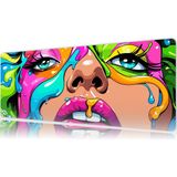 Urzuva Chromatic Desire 80X30 3mm Kalınlık Premium Gaming Oyuncu Mousepad, Anti Slip Xxl Mouse Pad - Çok Renkli