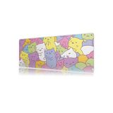 urzuva Color Meow 70X30 3MM Kalınlık Premium Gaming oyuncu mousepad, Anti Slip XXL mouse pad