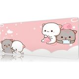 Urzuva Cozy Paws 80X30 3mm Kalınlık Premium Gaming Oyuncu Mousepad, Anti Slip Xxl Mouse Pad - Çok Renkli