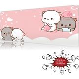 Urzuva Cozy Paws 90X40 4mm Kalınlık Premium Gaming Oyuncu Mousepad, Anti Slip Xxl Mouse Pad - Çok Renkli
