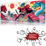 Urzuva Demon Of The Rising Sun 90X40 4mm Kalınlık Premium Gaming Oyuncu Mousepad, Anti Slip Xxl Mouse Pad - Açık Kırmızı