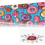 Urzuva Donutverse 90X40 4mm Kalınlık Premium Gaming Oyuncu Mousepad, Anti Slip Xxl Mouse Pad - Çok Renkli
