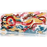 Urzuva Dragon’s Spring 70X30 3mm Kalınlık Premium Gaming Oyuncu Mousepad, Anti Slip Xxl Mouse Pad - Çok Renkli