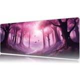 Urzuva Enchanted Blossom Forest 70X30 3mm Kalınlık Premium Gaming Oyuncu Mousepad, Anti Slip Xxl Mouse Pad - Çok Renkli