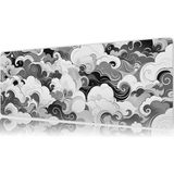 Urzuva Ethereal Waves 80X30 3mm Kalınlık Premium Gaming Oyuncu Mousepad, Anti Slip Xxl Mouse Pad - Çok Renkli