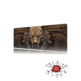 urzuva Fenrir’s Wrath 90x40 4MM Kalınlık Premium Gaming oyuncu mousepad, Anti Slip XXL mouse pad