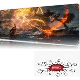 Urzuva Flamebound Duel 90X40 4mm Kalınlık Premium Gaming Oyuncu Mousepad, Anti Slip Xxl Mouse Pad - Çok Renkli