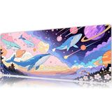 Urzuva Galactic Sakura 2 70X30 3mm Kalınlık Premium Gaming Oyuncu Mousepad, Anti Slip Xxl Mouse Pad - Çok Renkli