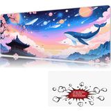 Urzuva Galactic Sakura 90X40 4mm Kalınlık Premium Gaming Oyuncu Mousepad, Anti Slip Xxl Mouse Pad - Çok Renkli