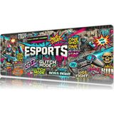 Urzuva Glitch Mode 80X30 3mm Kalınlık Premium Gaming Oyuncu Mousepad, Anti Slip Xxl Mouse Pad - Çok Renkli